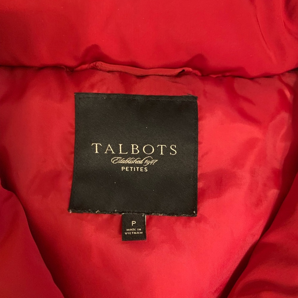 Talbot red puffer vest